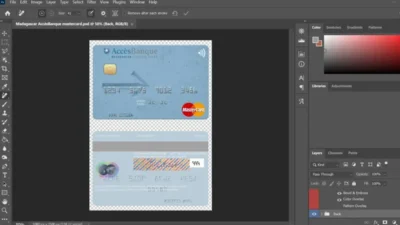 Madagascar AccèsBanque Mastercard Credit Card PSD Template
