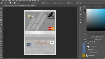 Slovakia Tatra Banka masterCard PSD Template