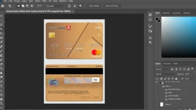 Panama Banco Aliado Bank MasterCard gold PSD Template