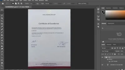 Fake Malabar Group Experience Certificate PSD Template