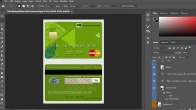 Cuba Metropolitan Bank MasterCard Credit Card PSD Template
