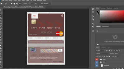 Mozambique Banco Moza Mastercard PSD Template
