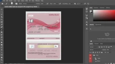 Austria Addiko Bank Visa Card PSD Template