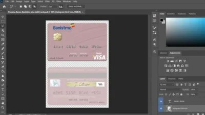 Panama Banco Banistmo Visa Debit Card Template