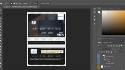 Dominican Republic Banco Vimecan Visa debit Card PSD Template