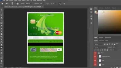 Bolivia Ganadero Bank MasterCard PSD Template