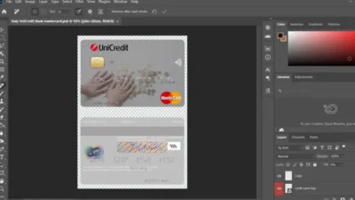 Italy UniCredit Bank MasterCard PSD Template