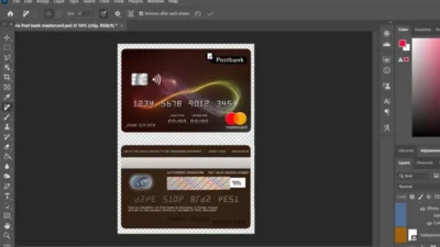 Bulgaria Post Bank Mastercard Credit Card PSD Template