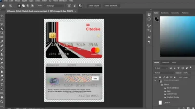 Lithuania Litva Citadele Bank MasterCard PSD Template