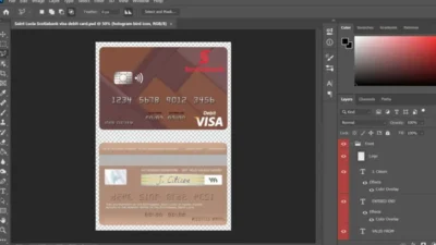 Saint Lucia Scotiabank Visa Debit Credit Card PSD Template
