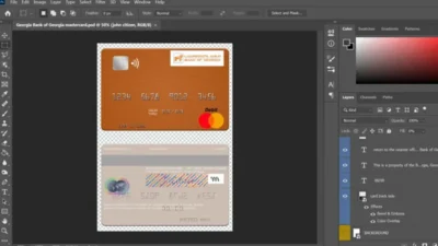 Georgia Bank Of Georgia MasterCard PSD Template
