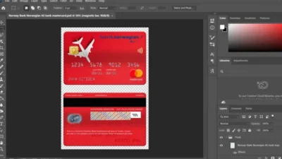 Norway Bank Norwegian AS Bank MasterCard PSD Template
