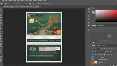 China Everbright Bank Mastercard Credit Card PSD Template