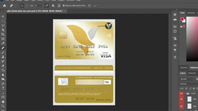 Cambodia Acleda Bank Visa Card Template In PSD Format