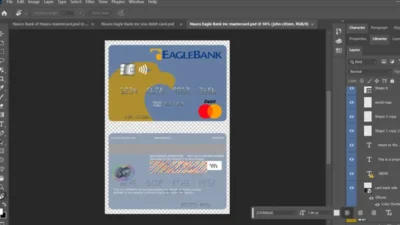Nauru Eagle Bank Inc mastercard Templates in PSD Format