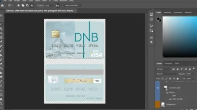 Lithuania DNB Bank Visa Card PSD Template