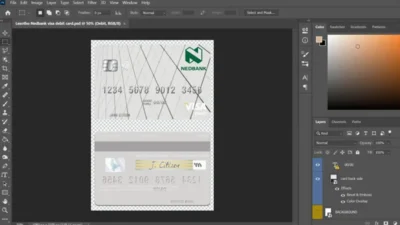Lesotho Nedbank Visa Card PSD Template