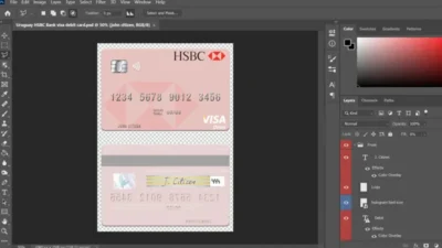 Uruguay HSBC Bank Visa Debit Card PSD Template