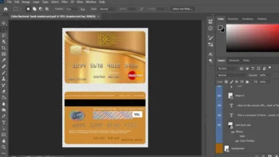 Cuba Nacional Bank MasterCard Credit Card PSD Template