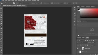 USA HSBC Bank Visa Credit Card Template In PSD Format