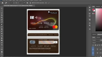 Bulgaria Post Bank Mastercard Credit Card Template In PSD Format