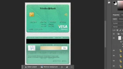 Netherlands Triodos bank visa electron card Templates in PSD Format