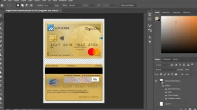 Luxembourg Sogexia Bank MasterCard Credit Card PSD Template