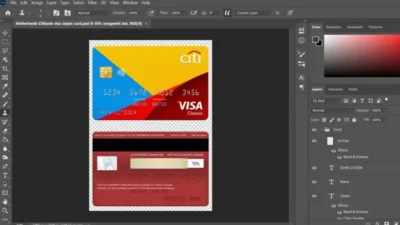 Netherlands Citibank Visa Classic Card PSD Template
