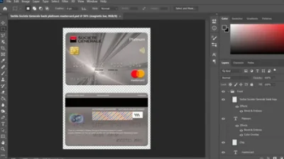 Serbia Societe Generale Bank MasterCard Platinum PSD Template