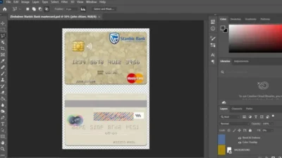 Zimbabwe Stanbic Bank MasterCard Credit Card PSD Template