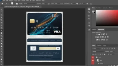 Botswana Savings Bank Visa Card PSD Template