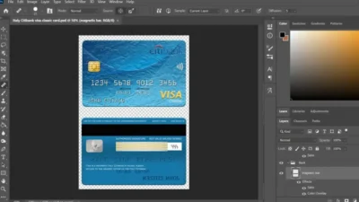 Italy Citibank visa classic Card PSD Template