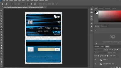 Ireland Fire Financial Services Limited The Observatory Bank Visa Signature Card PSD Template
