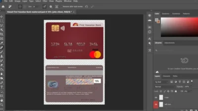 Hawaii First Hawaiian Bank MasterCard PSD Template