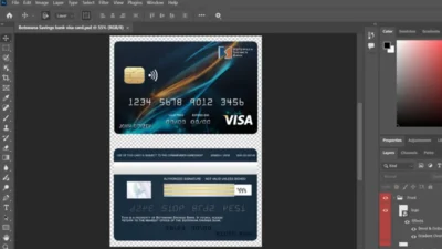 Editable Botswana Savings bank visa card Templates in PSD Format