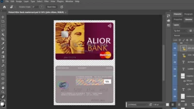 Poland Alior Bank mastercard Templates in PSD Format