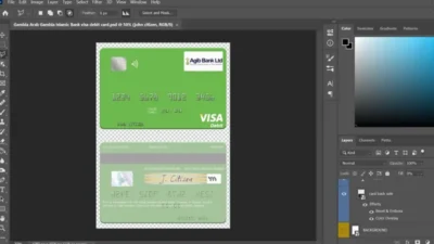 Gambia Arab Gambia Islamic Bank Visa Debit Card PSD Template
