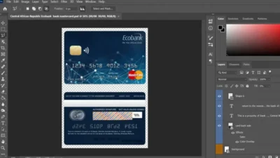 Central African Republic Ecobank MasterCard PSD Template
