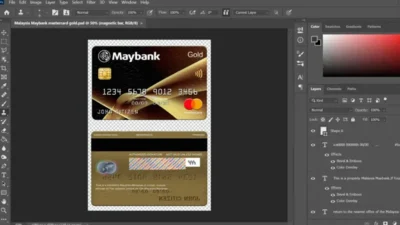 Malaysia Maybank Mastercard Gold PSD Template