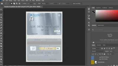 Tanzania AccessBank Visa Debit Card PSD Template