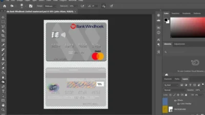 Namibia Bank Windhoek Limited MasterCard Credit Card PSD Template