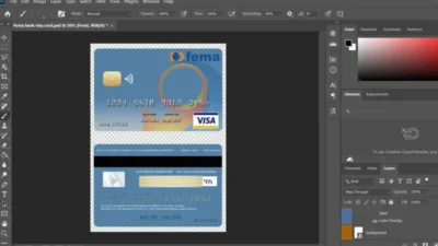 Benin Fema bank visa card Templates in PSD Format