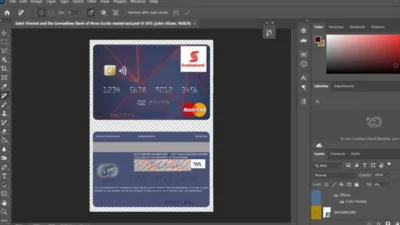 Saint Vincent And The Grenadines Bank Of Nova Scotia MasterCard PSD Template
