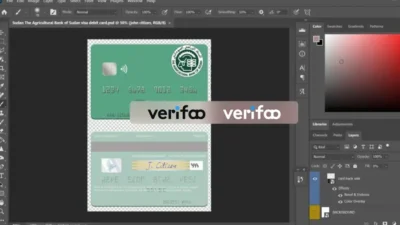 Sudan The Agricultural Bank Of Sudan Visa Debit Card PSD Template