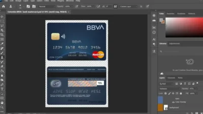 Colombia BBVA Bank Mastercard Credit Card PSD Template