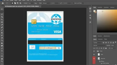 United Kingdom WestStein Bank Visa Credit Card PSD Template