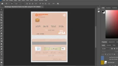 Editable Montenegro Hipotekarna bank visa debit card Templates