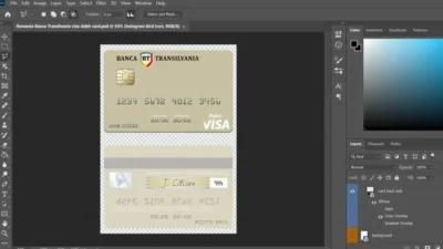 Romania Banca Transilvania Visa Debit Card PSD Template