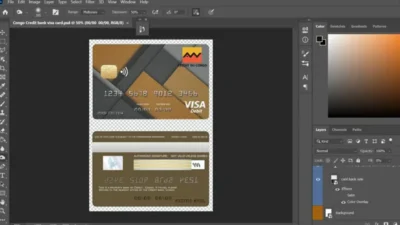 Congo Credit Bank Visa Credit Card PSD Template