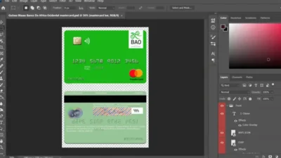 Guinea Bissau Banco Da Africa Ocidental MasterCard Credit Card PSD Template